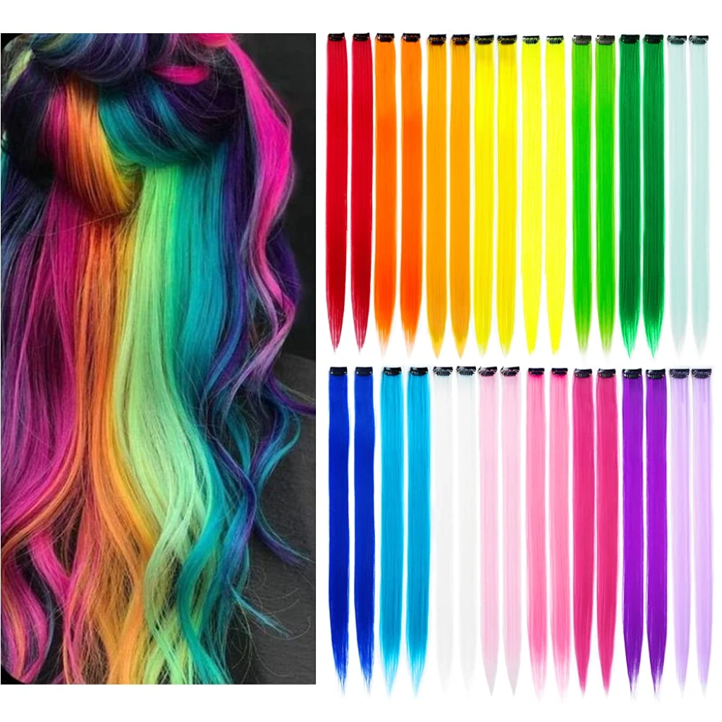 Colorful hair extensions