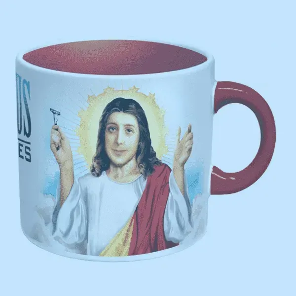 Jesus Shaves Heat-Reactive Mug