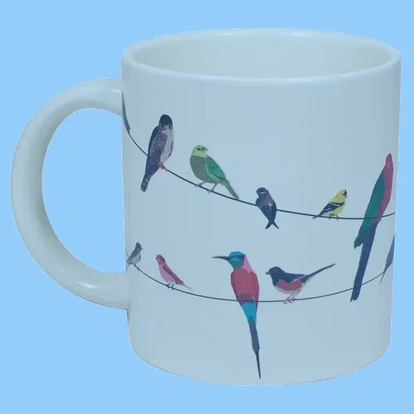 Birds on a Wire Heat-Reactive Mug